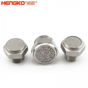 廠家直銷316不銹鋼燒結(jié)消聲器耐高溫降噪，粉末燒結(jié)氣動(dòng)元件可按需定制