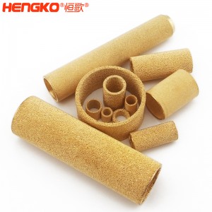 恒歌金屬微米多孔粉末燒結(jié)黃銅、青銅、銅濾芯濾筒 按需設(shè)計(jì)各規(guī)格銅濾芯過濾器