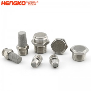 恒歌定制不銹鋼/銅粉氣動元件消音器_消音濾芯降噪耐高溫，應(yīng)用于真空泵