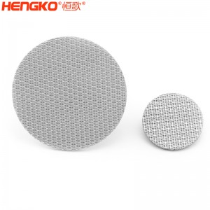恒歌定制1-300微米316L不銹鋼燒結網圓濾片孔隙率高耐腐蝕_用于制藥行業(yè)