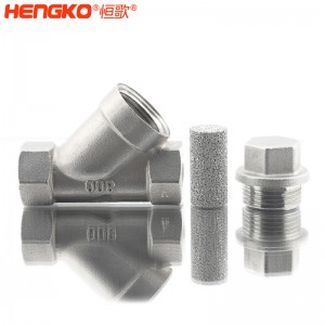 恒歌定制316L粉末燒結(jié)不銹鋼Y型過濾器耐腐蝕易清洗，用于化工行業(yè)