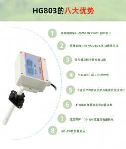 風(fēng)管道探頭的溫濕度變送器用于各類(lèi)工業(yè)管道的溫濕度測(cè)量