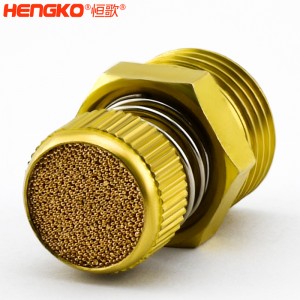 廠家批發(fā)HSD型可調(diào)節(jié)青銅消聲消音器多規(guī)格耐高溫消音降噪，用于電磁閥氣動靜音器接頭